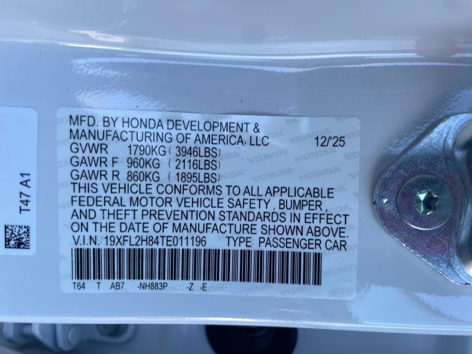 2026 Honda Civic Hatchback Sport