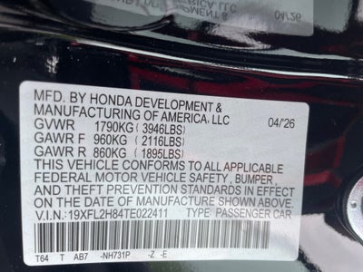 2026 Honda Civic Hatchback Sport