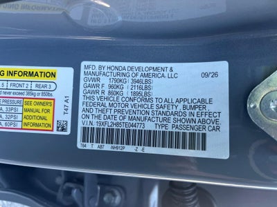 2026 Honda Civic Hatchback Sport