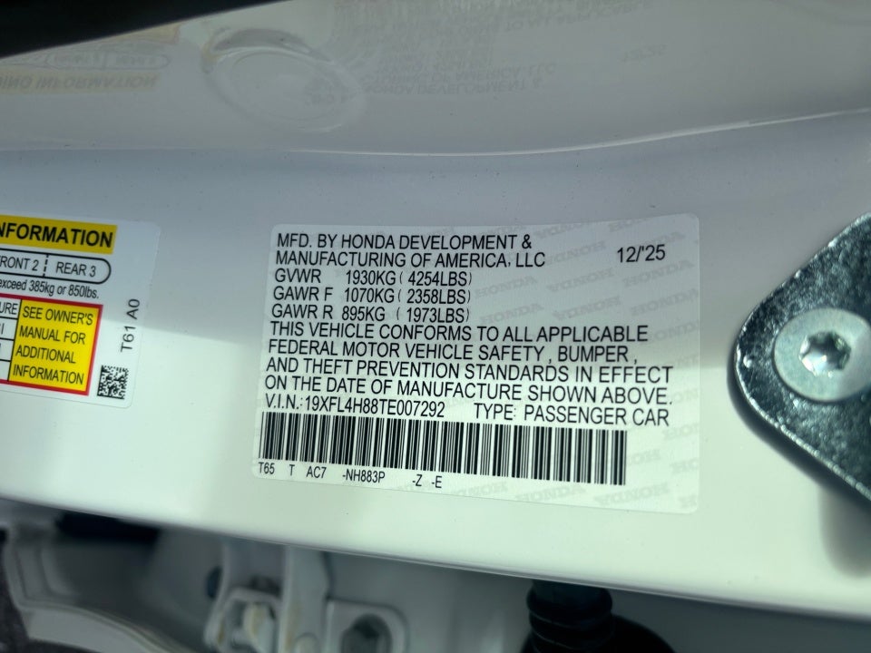 2026 Honda Civic Hybrid Sport