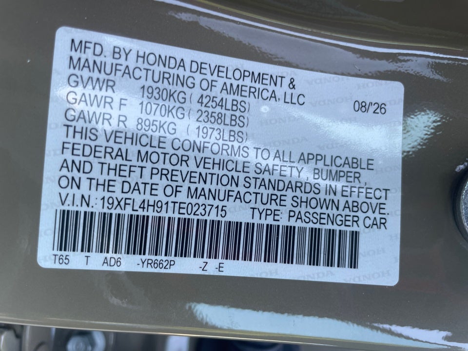 2026 Honda Civic Hybrid Sport Touring