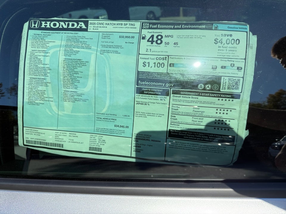 2025 Honda Civic Hybrid Sport Touring