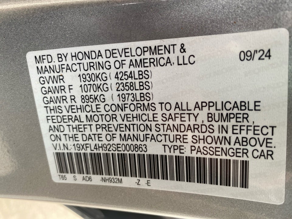 2025 Honda Civic Hybrid Sport Touring
