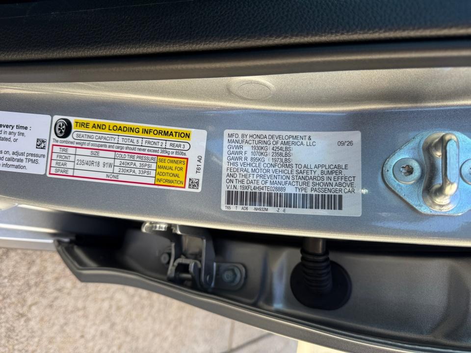 2026 Honda Civic Hybrid Sport Touring