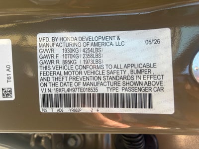 2026 Honda Civic Hybrid Sport Touring