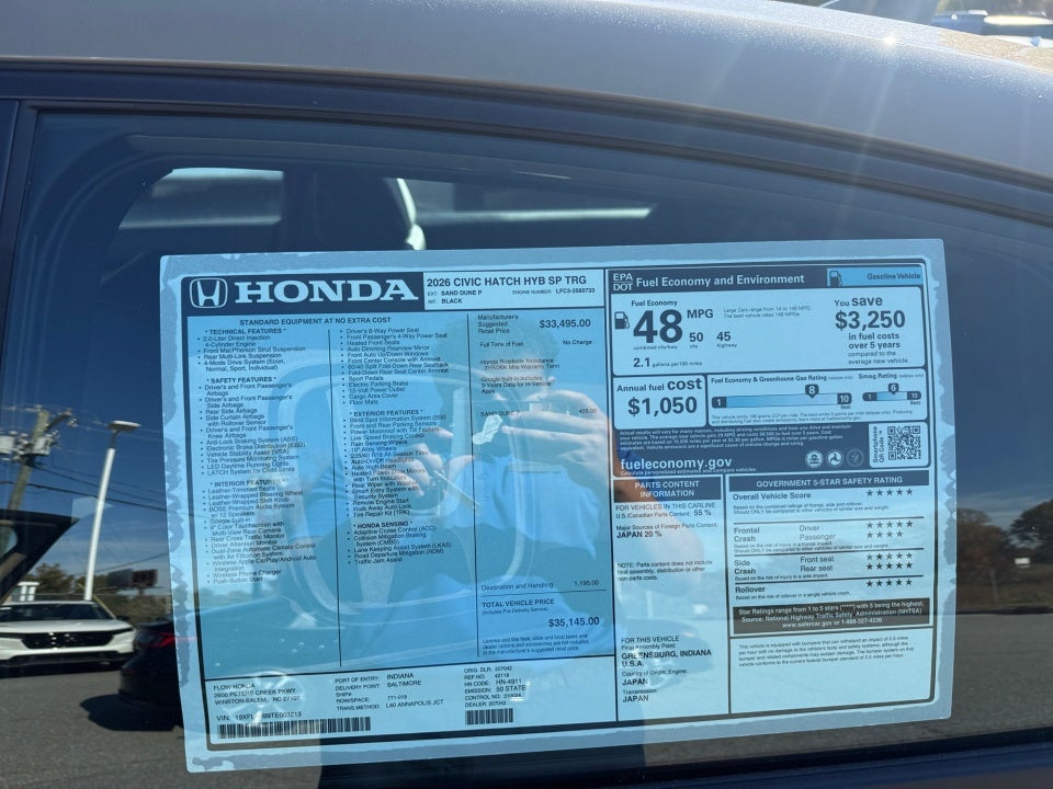 2026 Honda Civic Hybrid Sport Touring