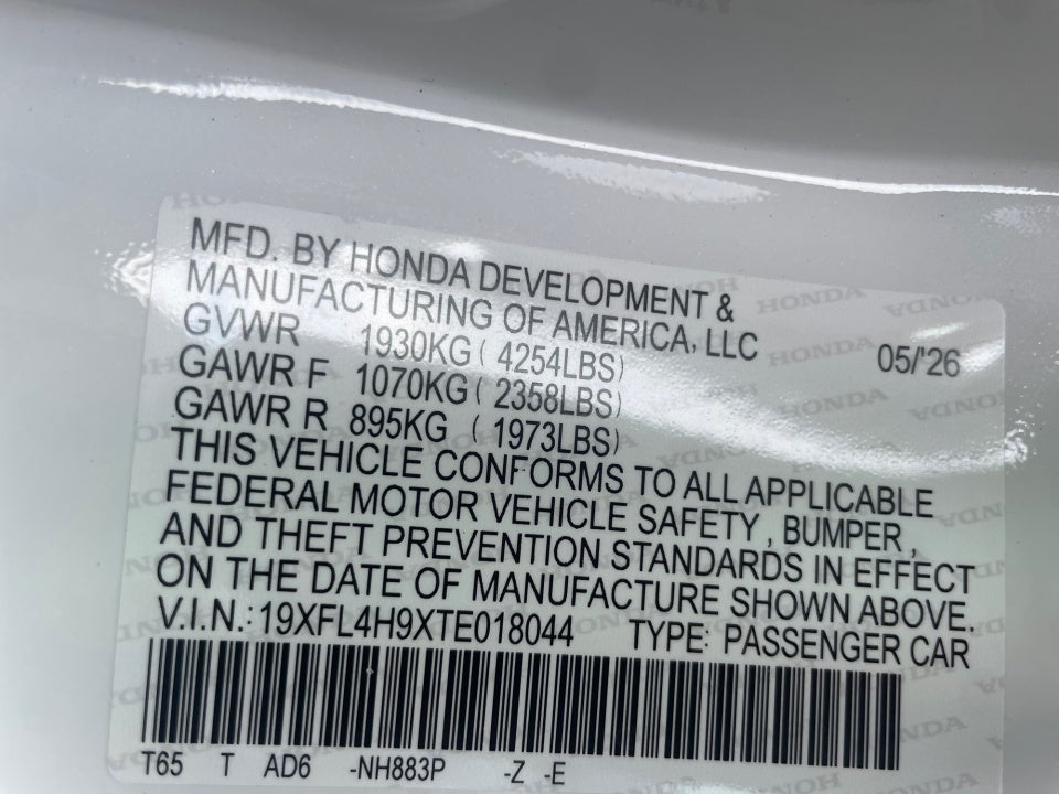 2026 Honda Civic Hybrid Sport Touring