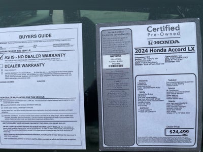 2024 Honda Accord Sedan LX