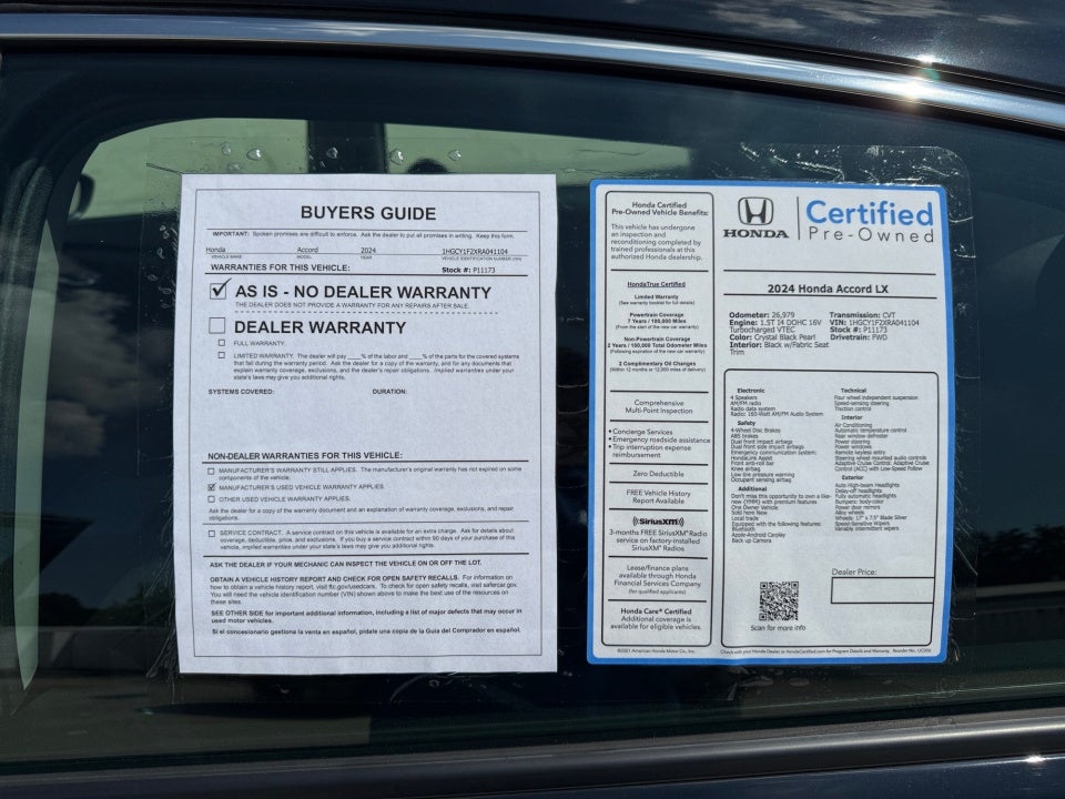 2024 Honda Accord Sedan LX