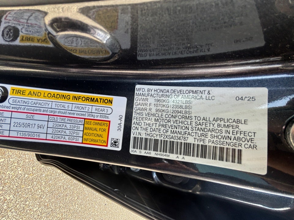 2025 Honda Accord Sedan LX