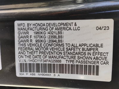 2023 Honda Accord EX