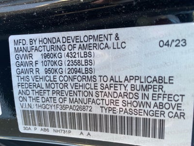 2023 Honda Accord EX