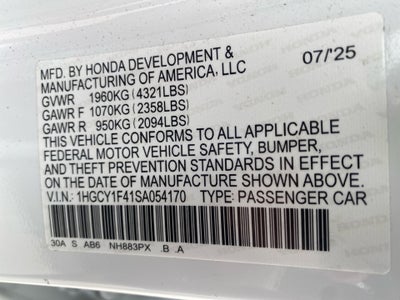 2025 Honda Accord Sedan SE