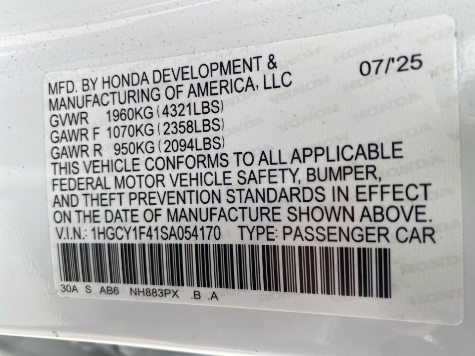2025 Honda Accord Sedan SE