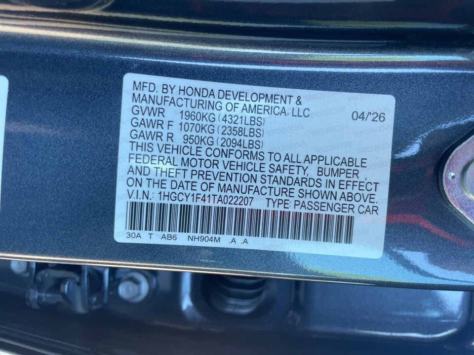 2026 Honda Accord Sedan SE