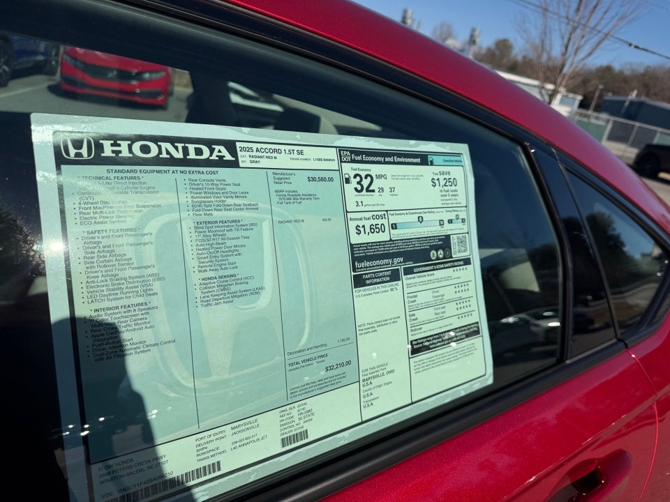 2025 Honda Accord Sedan SE
