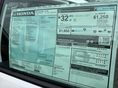 2025 Honda Accord Sedan SE