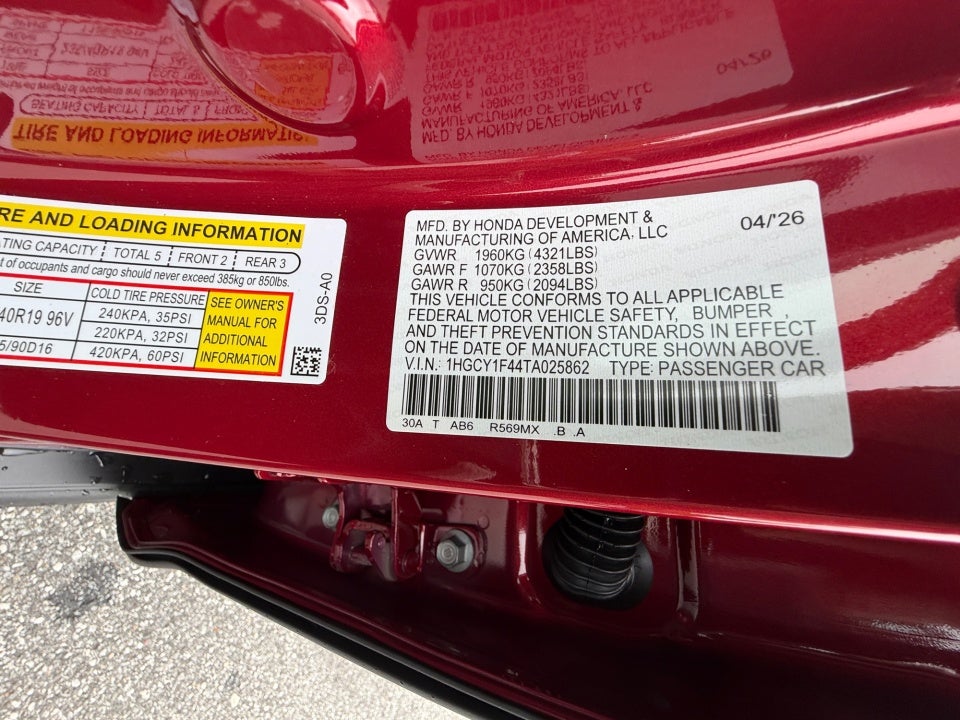 2026 Honda Accord Sedan SE