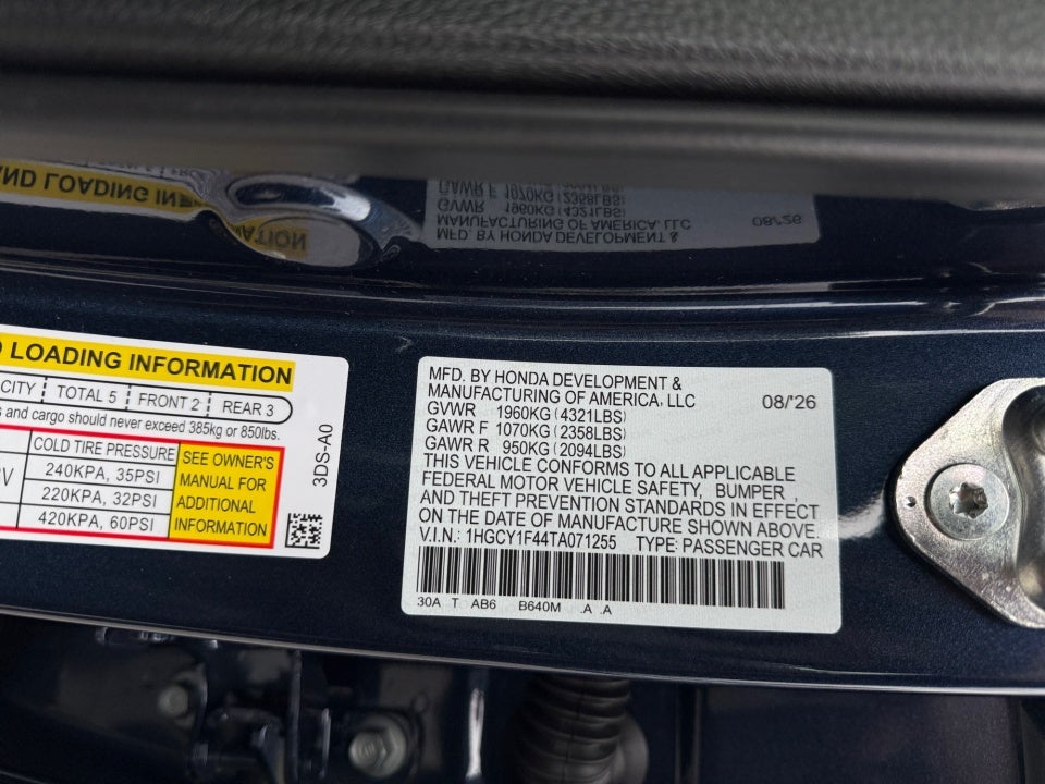 2026 Honda Accord Sedan SE
