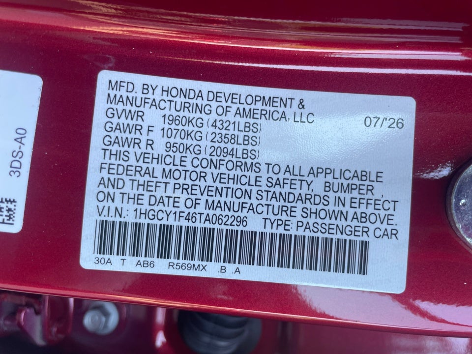 2026 Honda Accord Sedan SE
