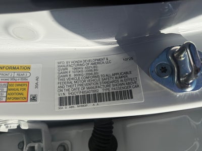 2025 Honda Accord Sedan SE