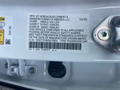 2025 Honda Accord Sedan SE