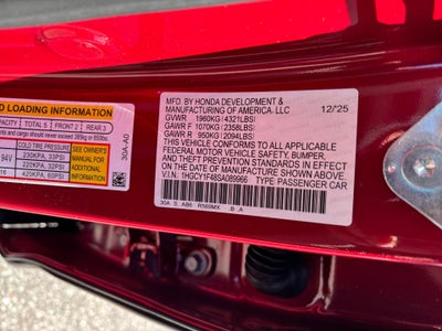 2025 Honda Accord Sedan SE