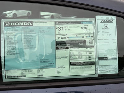 2026 Honda Accord Sedan SE