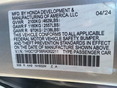 2024 Honda Accord Hybrid Sport