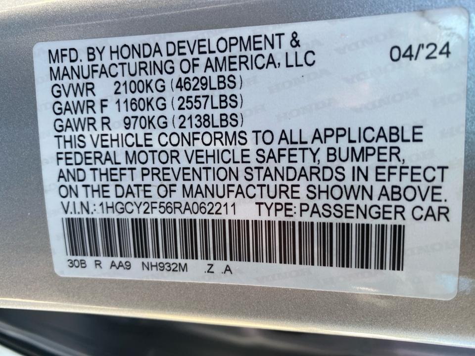 2024 Honda Accord Hybrid Sport