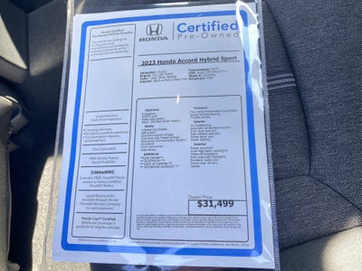 2023 Honda Accord Hybrid Sport