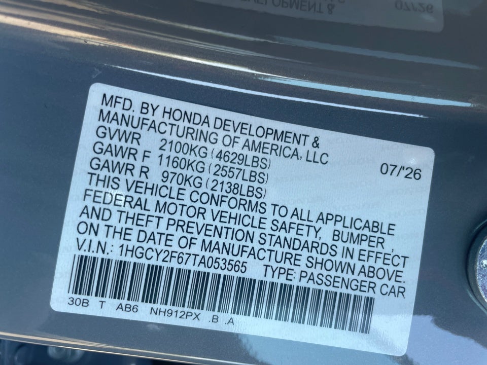 2026 Honda Accord Hybrid EX-L