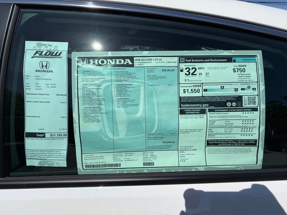 2026 Honda Accord Hybrid Sport-L