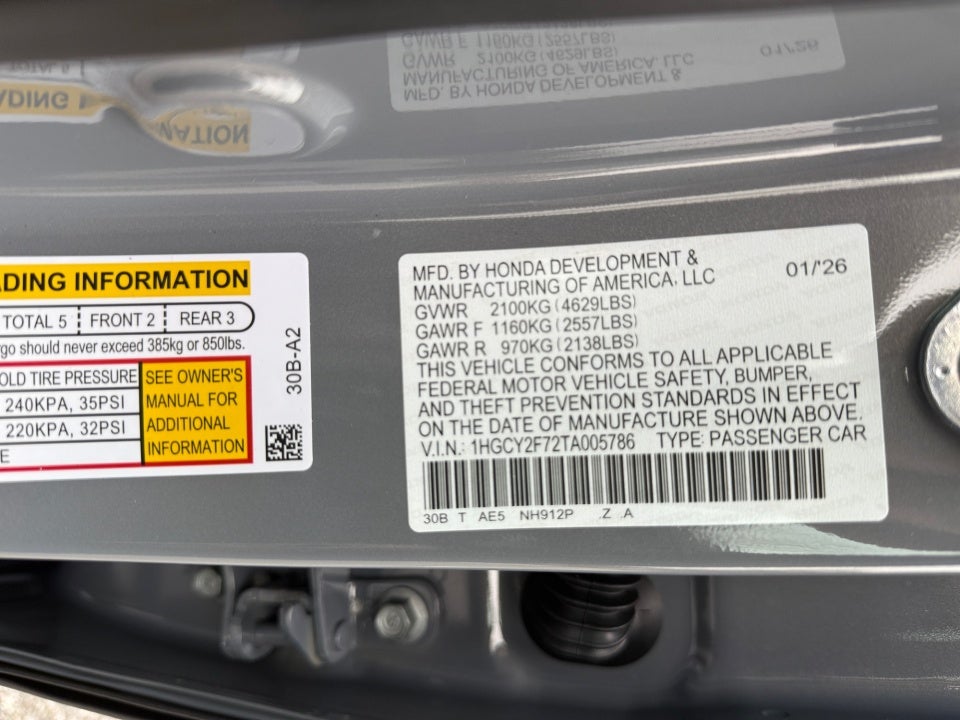 2026 Honda Accord Hybrid Sport-L