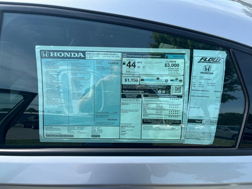 2026 Honda Accord Hybrid Sport-L