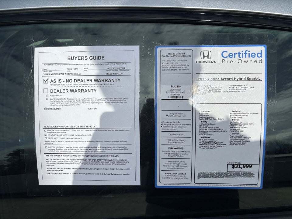 2025 Honda Accord Hybrid Sport-L