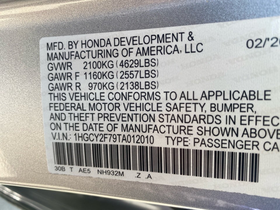 2026 Honda Accord Hybrid Sport-L