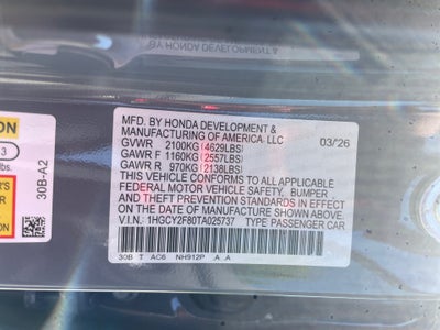 2026 Honda Accord Hybrid Touring