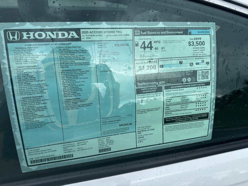 2025 Honda Accord Hybrid Touring