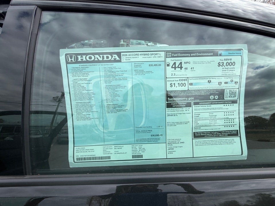 2026 Honda Accord Hybrid Touring