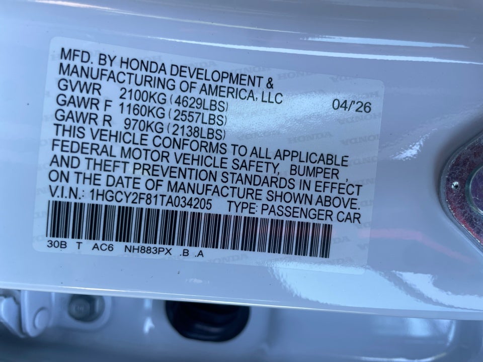 2026 Honda Accord Hybrid Touring
