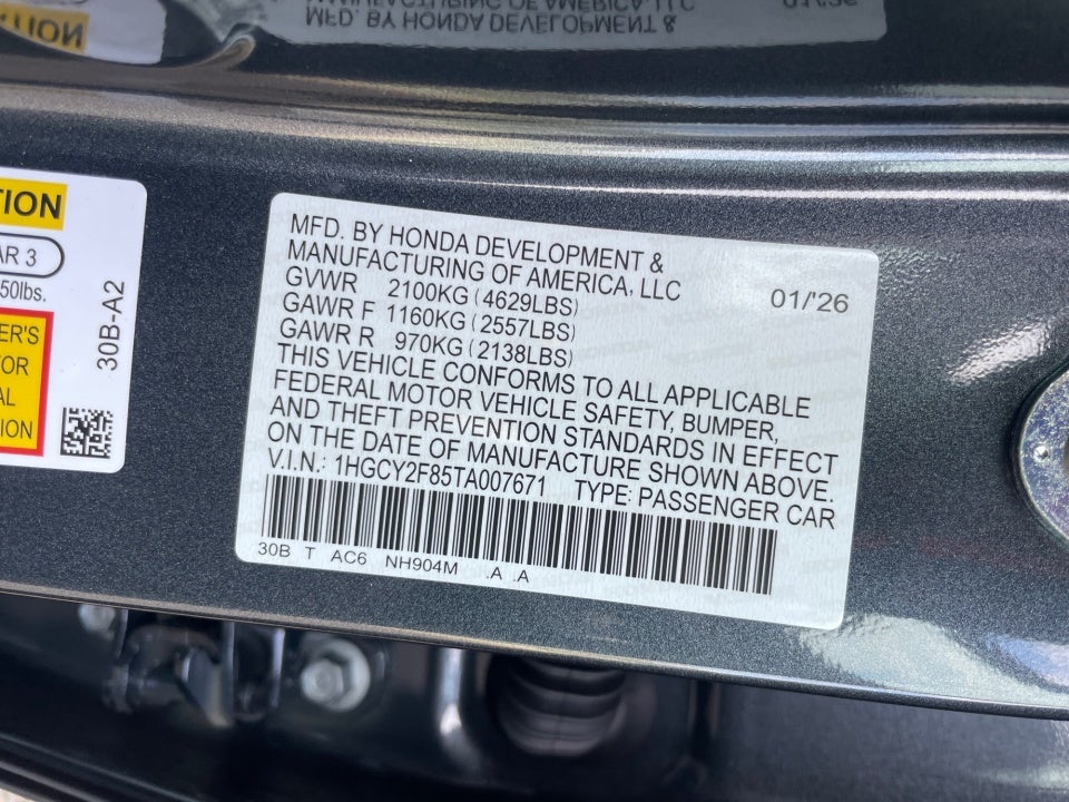 2026 Honda Accord Hybrid Touring