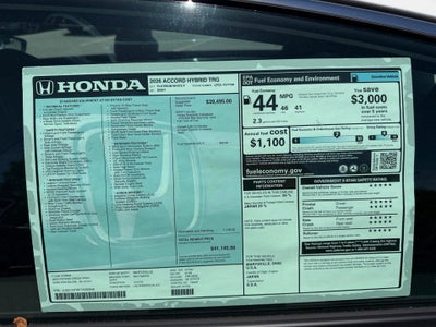 2026 Honda Accord Hybrid Touring
