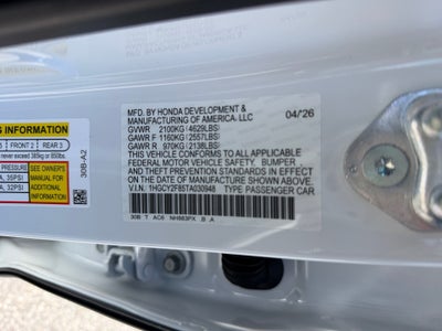 2026 Honda Accord Hybrid Touring