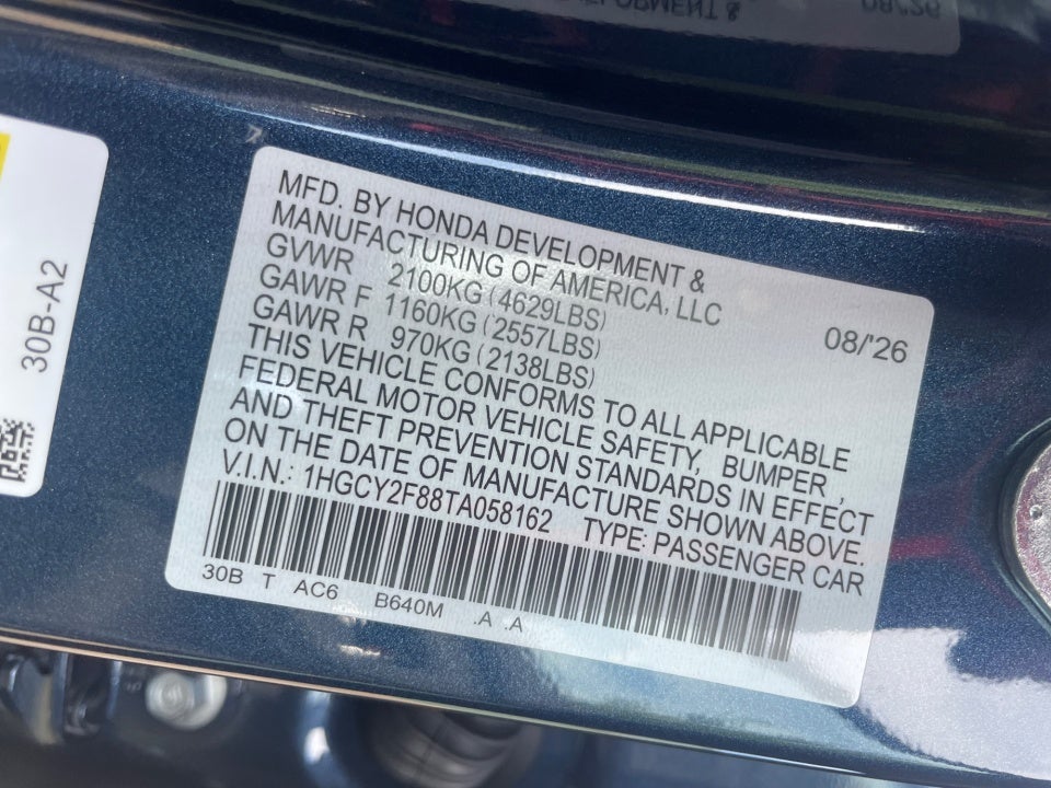 2026 Honda Accord Hybrid Touring