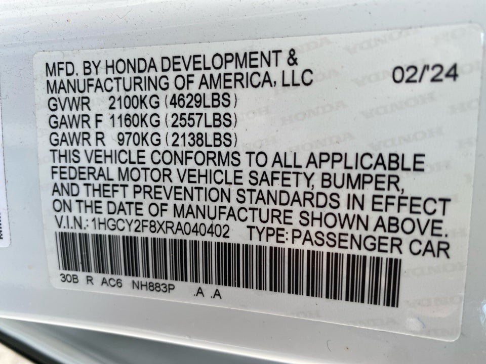 2024 Honda Accord Hybrid Touring