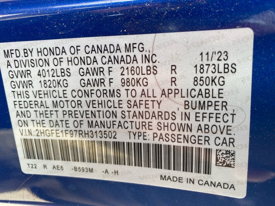 2024 Honda Civic Sedan Touring