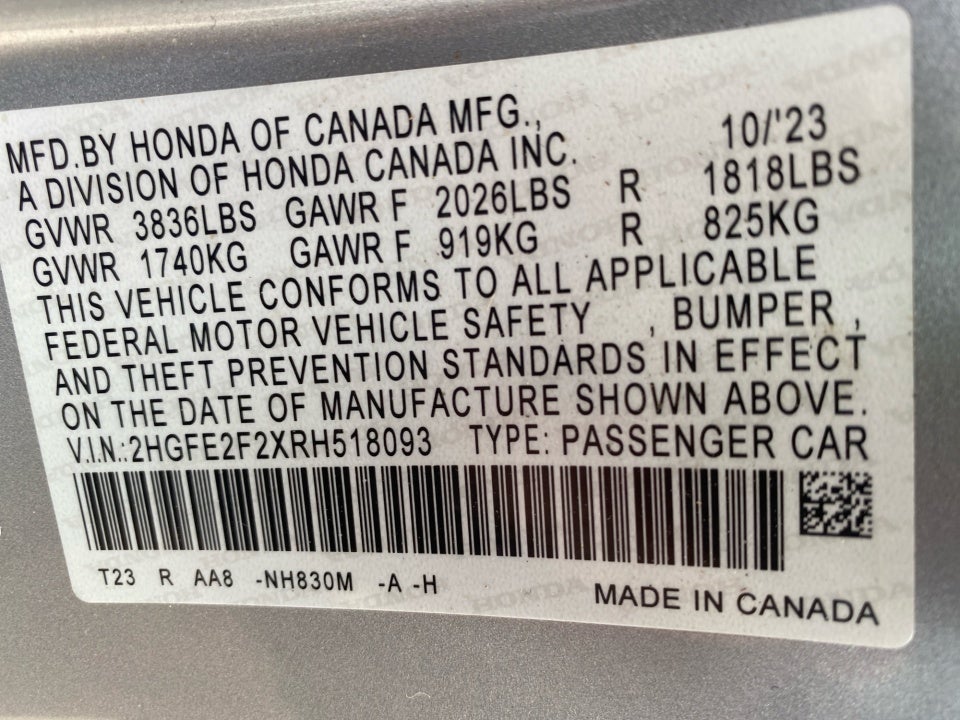 2024 Honda Civic Sedan LX
