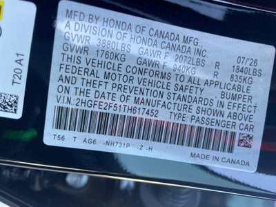 2026 Honda Civic Sedan Sport