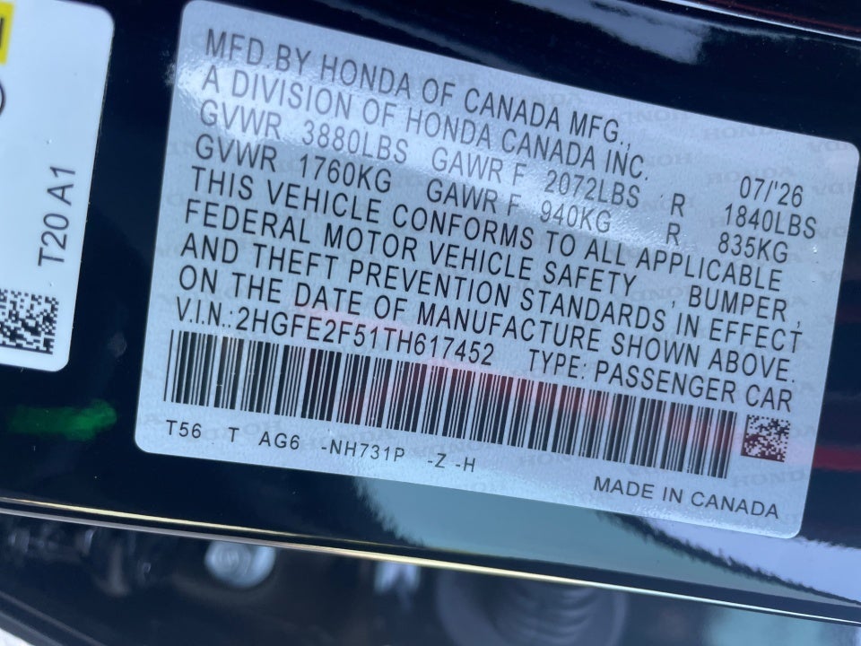 2026 Honda Civic Sedan Sport